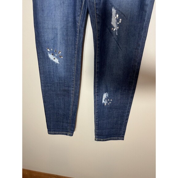 Boston Proper Distressed Studded Jeans Size 10 Embellished Excellent Condition - Picture 7 of 14